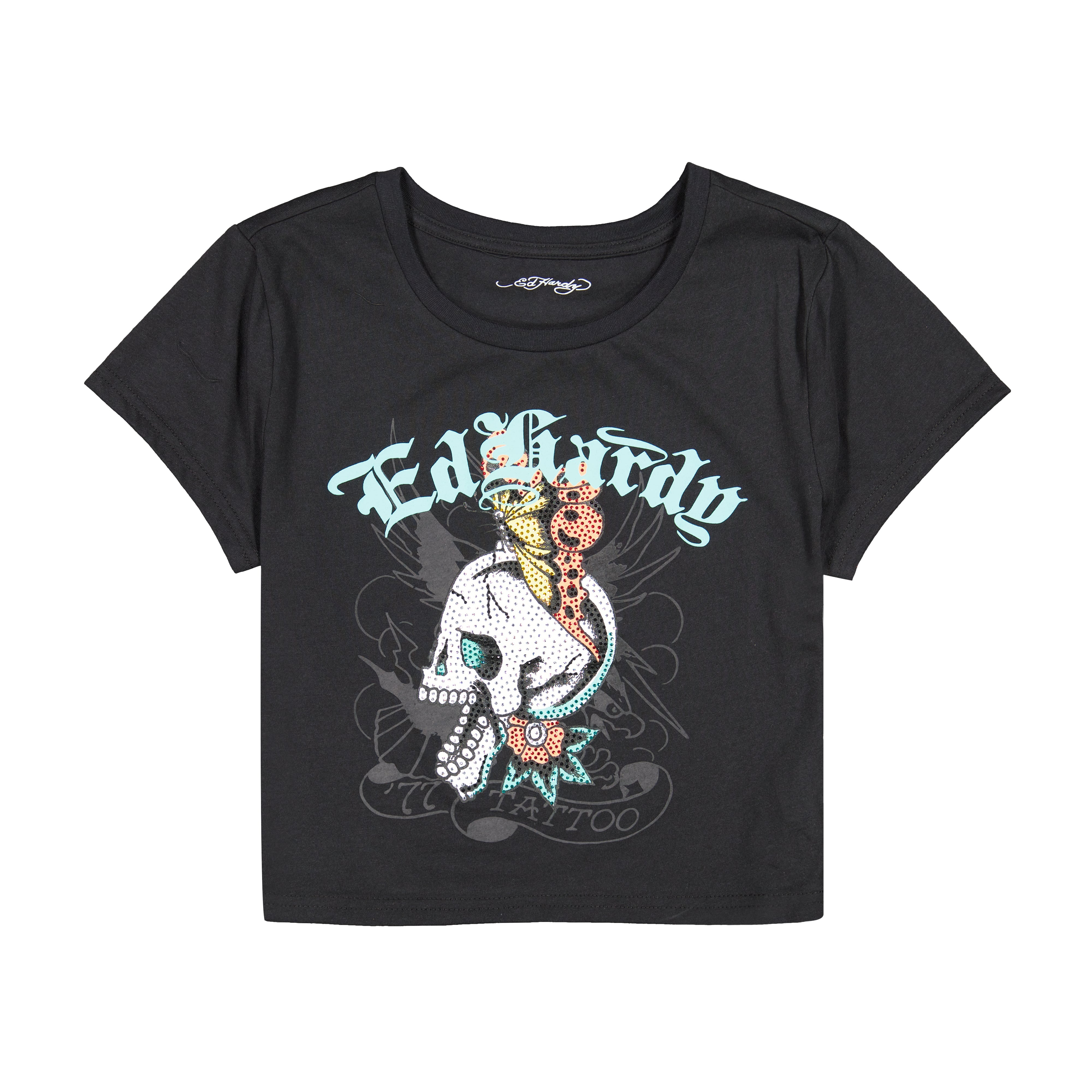 Skull Butterfly Baby Tee