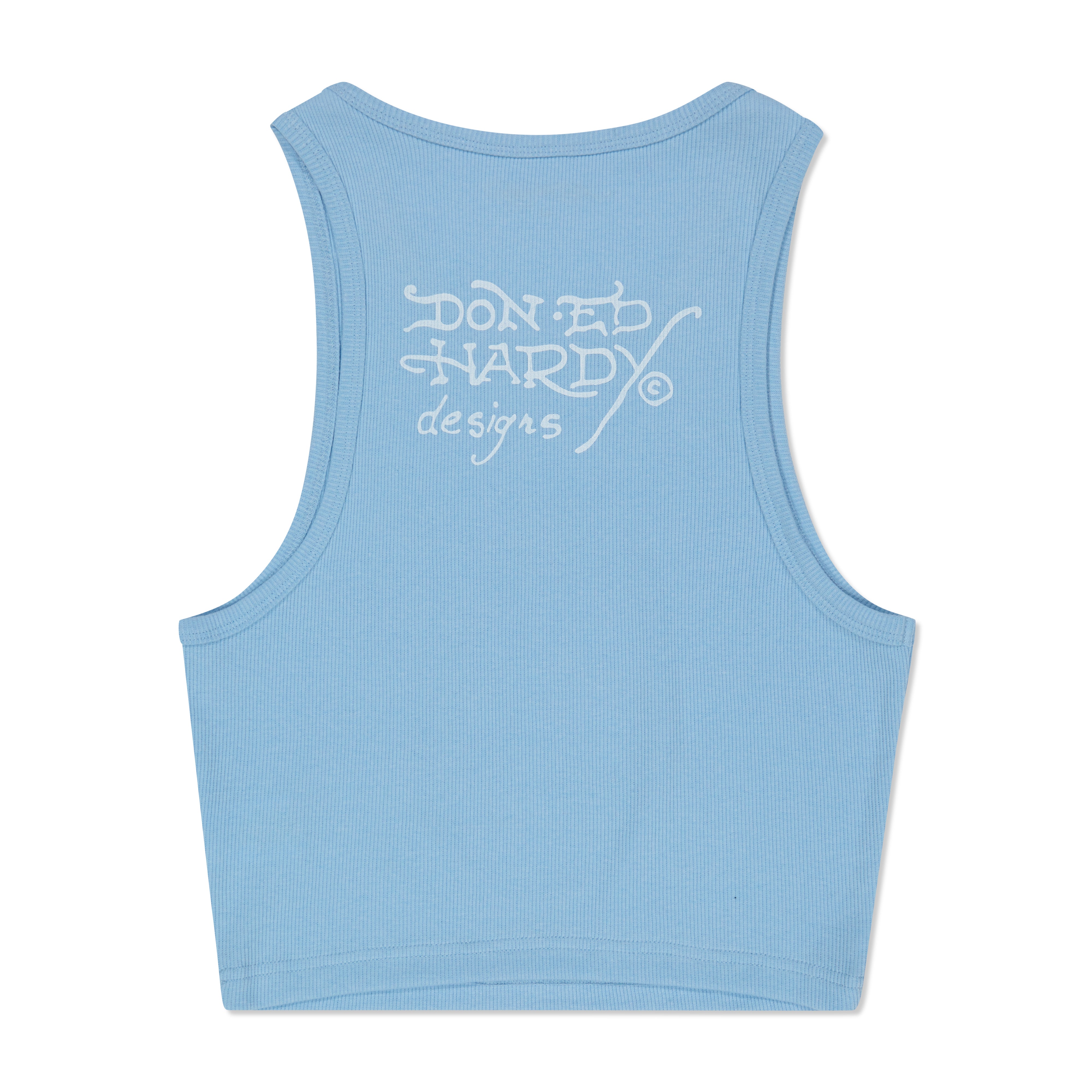 Rhinestone Fire Tiger Rib Knit Tank