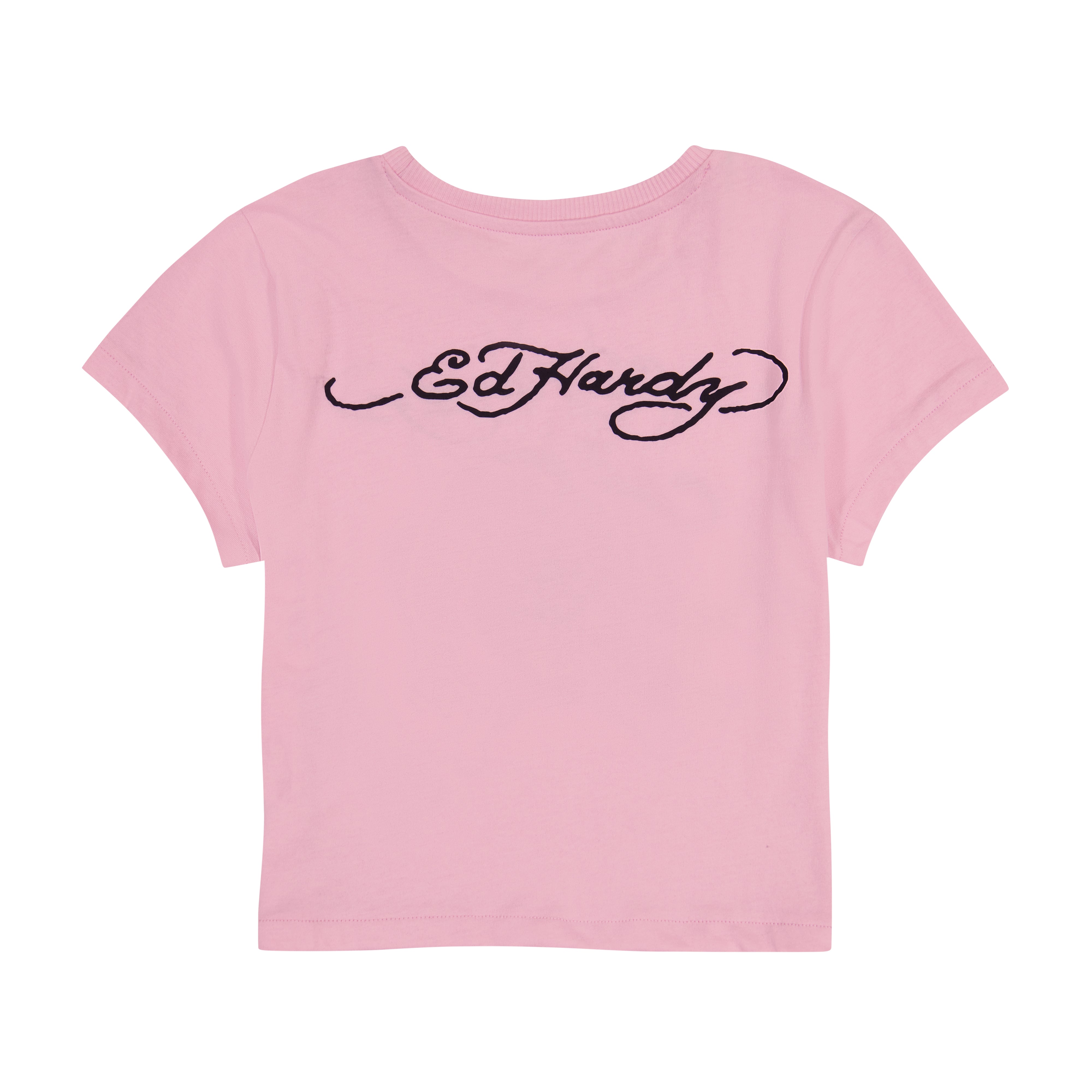 Panther Flame Baby Tee - Bubble Gum