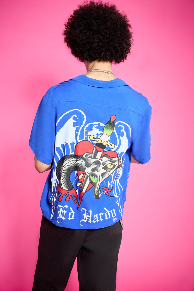 Cross Snake Boxy Camp Shirt