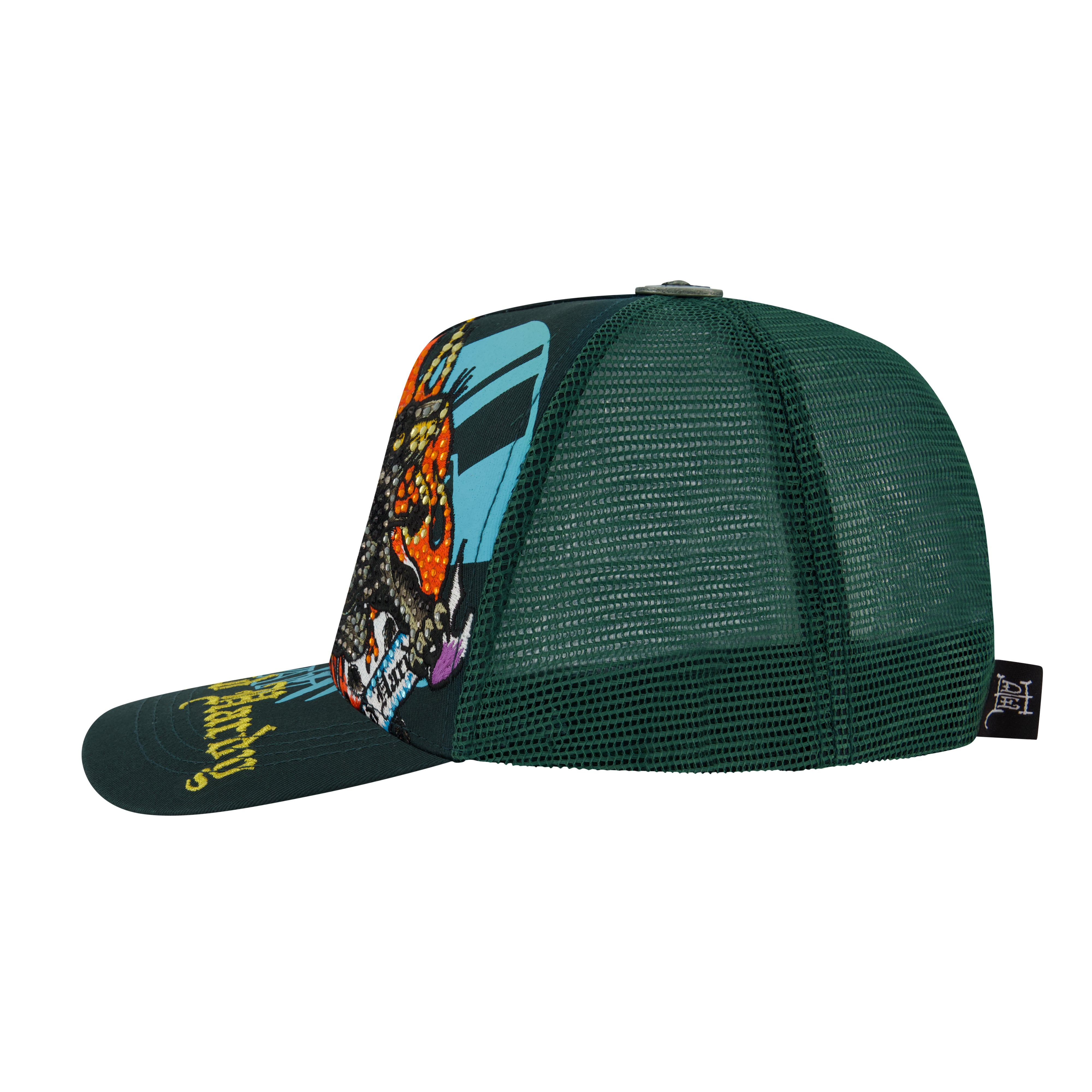 Fire Panther Rhinestone Trucker Hat