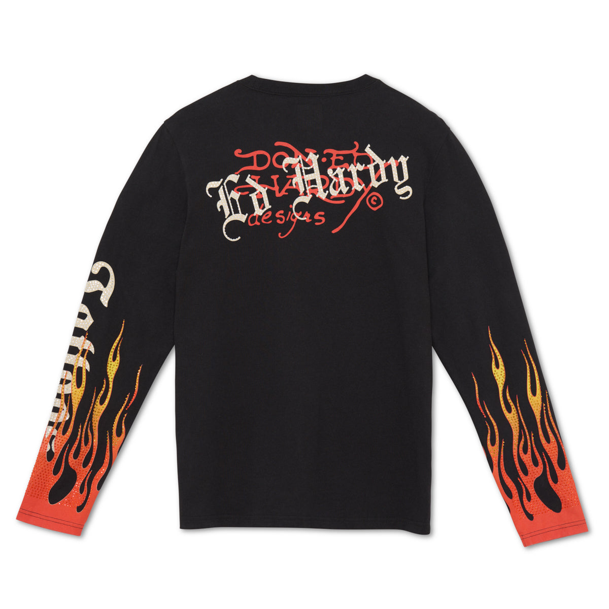 Limited Edition Rhinestone Fire Tiger Ls Tee